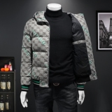 2023冬季IUIUG标90白鸭绒高奢连帽刺绣羽绒服D320-87063-P310，男装羽绒服，电商D320-1