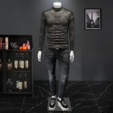 2025秋冬新款轻奢品质半高领双面绒打底衫D320-88368-P100，男装卫衣，电商D320-1