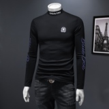2025秋冬新款轻奢品质半高领双面绒打底衫D320-88341-P100，男装卫衣，电商D320-1