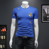 2023欧洲站夏季新款IUIUG潮流丝光棉短袖t恤男D320-87032-P75，男装T恤，电商D320-1