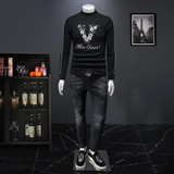 2025秋冬新款羊毛打底衫轻奢品质半高领D320-88412-P115，男装卫衣，电商D320-1