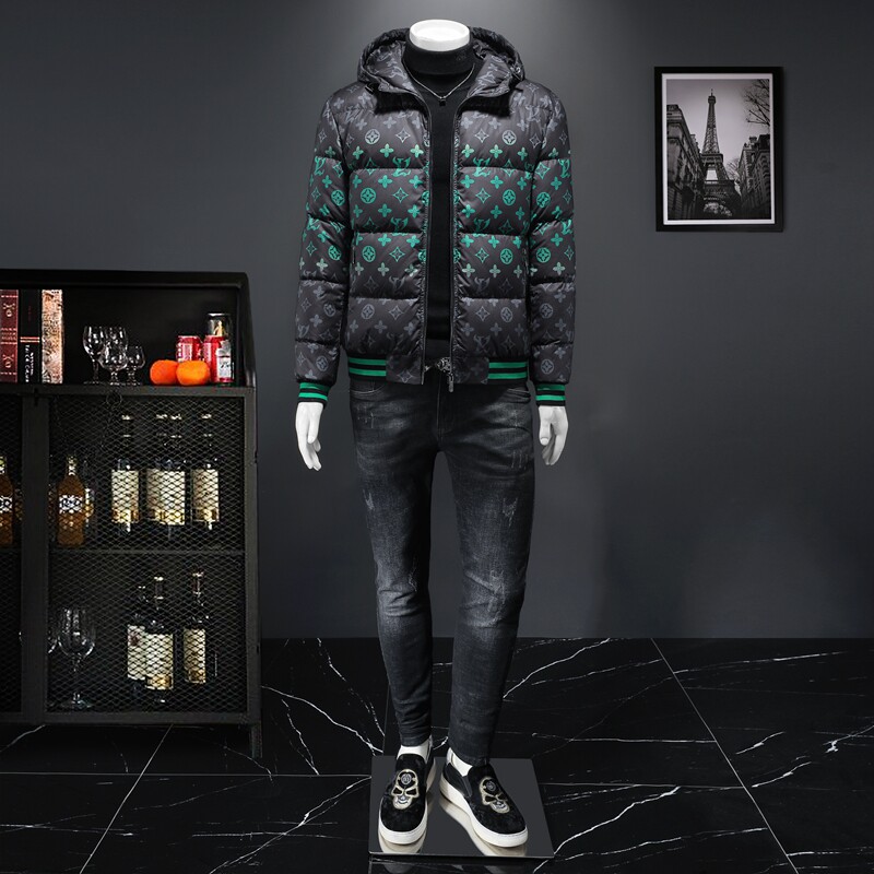 2023冬季IUIUG标90白鸭绒高奢连帽刺绣羽绒服D320-87062-P310,男装羽绒服,电商D320-1