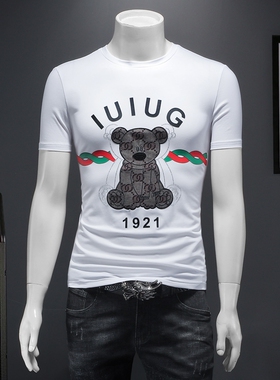 2026夏季新款 IUIUG欧货时尚潮流丝光棉短袖t恤男D320-87045--P55