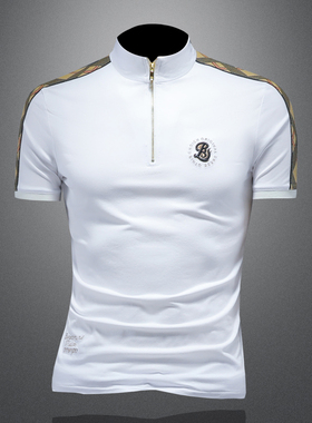 2025夏季欧货 IUIUG轻奢潮流刺绣丝光棉短袖t恤男 D320-88084-P80