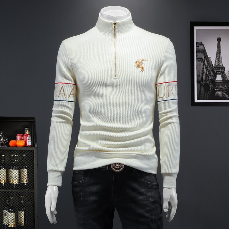 2023秋冬新款IUIUG精品斐勒棉半拉链卫衣打底衫D322-87363-P135,男装卫衣,电商D320-1