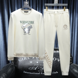 2025秋冬新款 IUIUG轻奢潮流卫衣男休闲运动套装D320-T87736-P260,男装休闲套装,电商D322