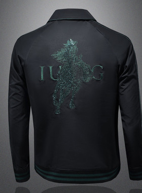 2025秋冬太空蜡面料 IUIUG轻奢潮流男士重工外套 D320-88194-P160