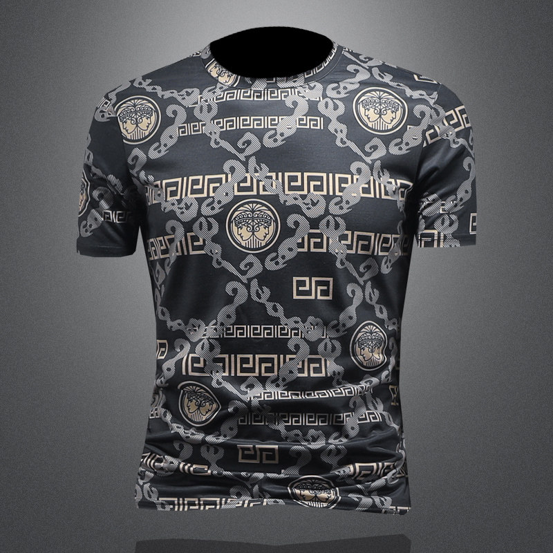 2025夏季欧货IUIUG欧货彩喷潮流丝光棉短袖t恤男D320-87564-P70,男装T恤,电商D320-1
