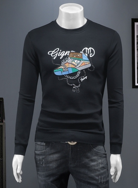 2025秋冬新款 IUIUG圆领刺绣休闲卫衣打底衫假模 D320-87805-P125