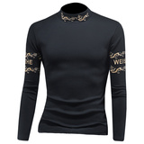 2025秋冬新款轻奢品质半高领双面绒打底衫D320-87863-P100，男装卫衣，电商D320-1