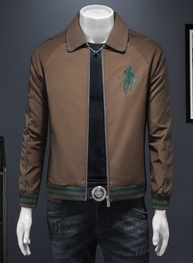 2025秋冬太空蜡面料 IUIUG轻奢潮流男士重工外套 D320-88194-P160