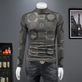 2025秋冬新款IUIUG轻奢品质半高领双面绒打底衫D322-87897-P100，男装卫衣，电商D320-1