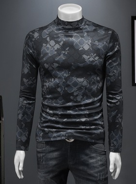 2025秋冬新款 轻奢品质半高领数码打底衫 D320-88392-P100