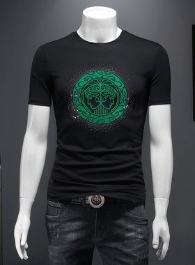 2026夏季新款 IUIUG欧货时尚潮流丝光棉短袖t恤男D320-87184--P75