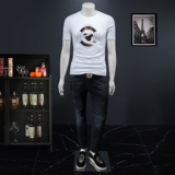 2025夏季欧货IUIUG轻奢潮流刺绣丝光棉短袖t恤男D320-88105-P75，男装T恤，电商D322