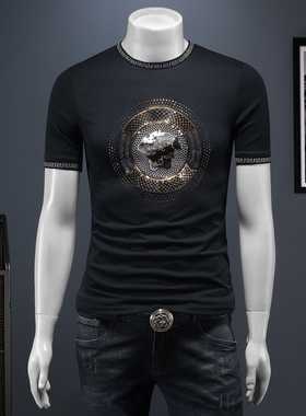 2026夏季新款 IUIUG欧货时尚潮流丝光棉短袖t恤男D320-88105--P75