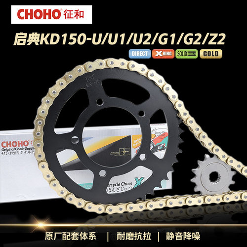 适用启典KD150-U/U1/U2/G1/G2/Z2链轮链条套炼改装大齿盘征和油封