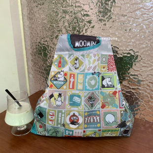 日系卡通母明印花抽绳购物袋 可爱大容量超市环保袋手提包轻便