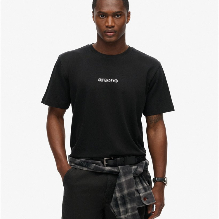 轻奢外单 superdry全棉套头圆领纯棉短袖男夏季极度干燥