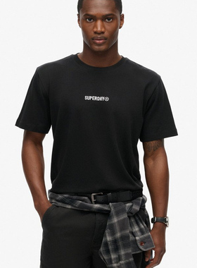 轻奢外单 superdry全棉套头圆领纯棉短袖男夏季极度干燥