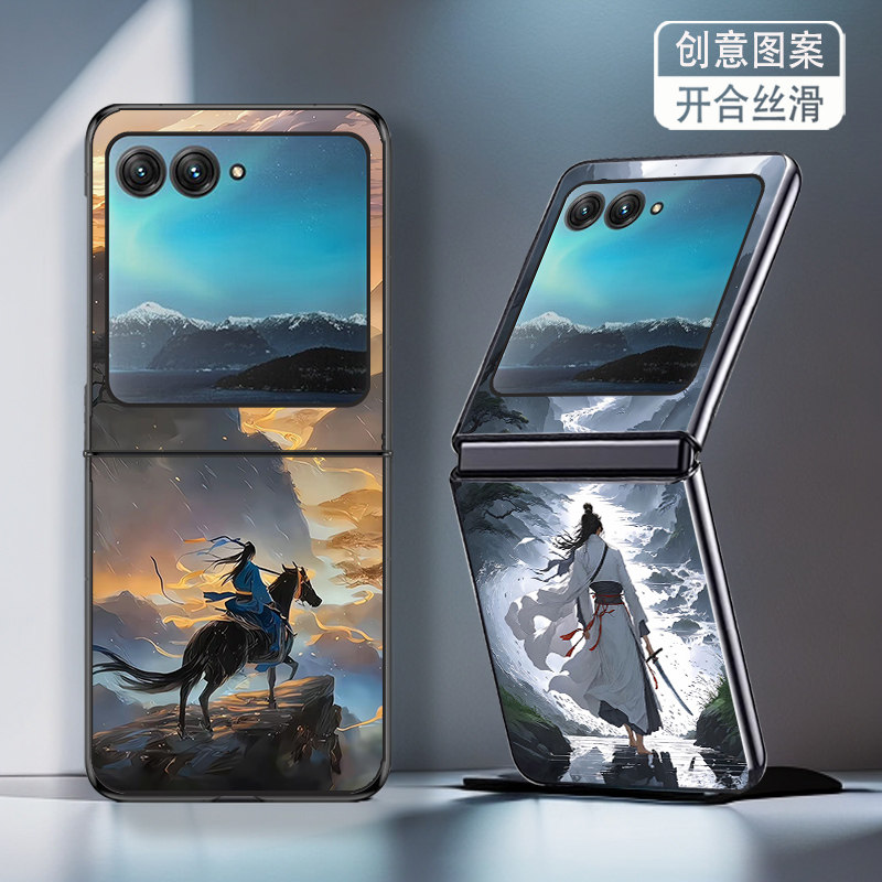 适用摩托罗拉razr60手机壳razr60Ultra折叠屏新款高级感防摔保护套古风闯天涯小众创意个性轻奢网红硬壳男女