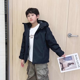 25新款M家儿童鹅绒服男女童产装加厚中长款保暖户外时尚羽绒服冬