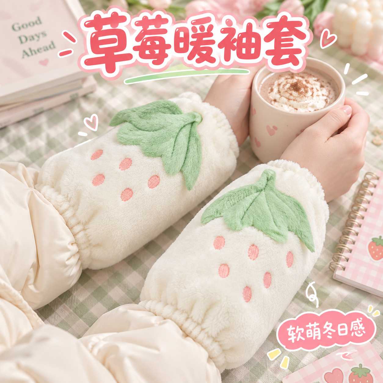 袖套女款可爱冬季保暖防污耐脏