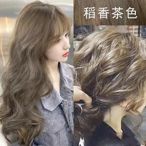 稻香茶色染发剂2025流行色植物免漂显白学生自己在家染发膏盖白发