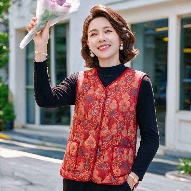 妈妈秋冬加棉保暖中老年女装大码
