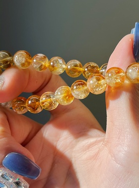 天然黄塔晶水晶手链转运旺事业