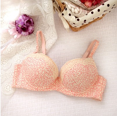 聚拢豹纹学生定型少女文胸