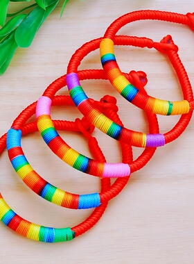 民族风饰品手工编织五彩绳情侣