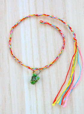 端午节五彩绳手链编制婴儿宝宝