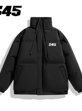S45新款羽绒棉衣男女美式高街加厚保暖防风宽松嘻哈国潮棉服外套