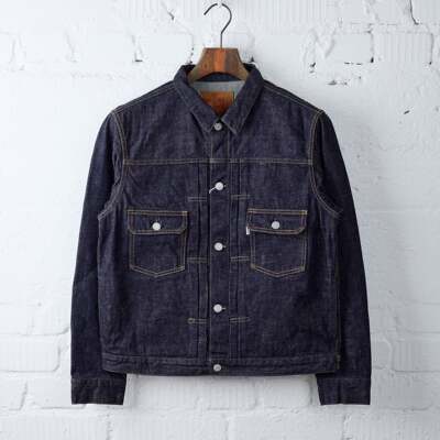 Omoto Denim正规代理13.5oz 靛蓝染色改良版二代牛仔夹克