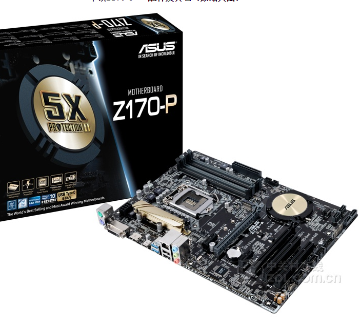库存全新asus/华硕z170-p台式机1151主板支持ddr4内存6代7代cpu
