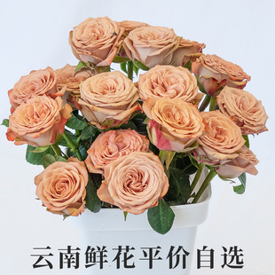 玫瑰鲜花云南基地直发香水百合向日葵康乃馨洋桔梗多头泡泡绣球