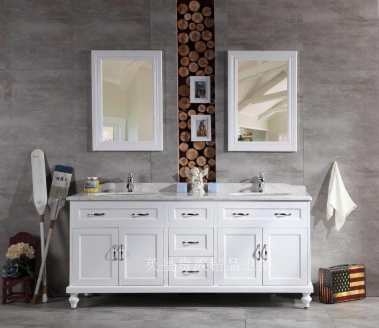 欧式风仿古组合洗手盆实木浴室柜