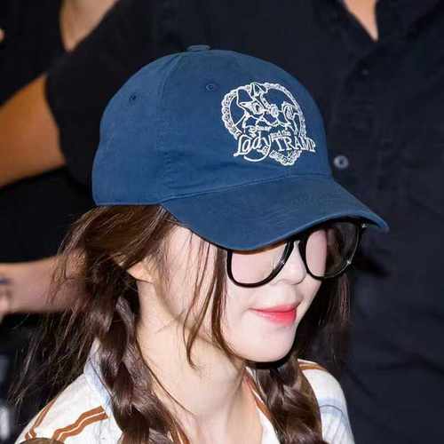 裴珠泫明星同款洗水棉软顶棒球帽