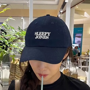 blackpink 洗水棉软顶刺绣棒球帽鸭舌帽修脸小韩版 新款 jennie同款