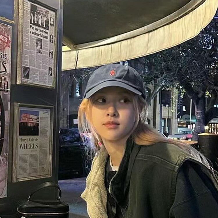 发财宅女藤姐熊子同款洗水棉软顶棒球帽女生版型遮阳鸭舌帽显脸小
