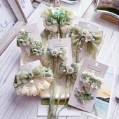 340号 妍妍手作 茉香铃兰系列儿童发饰网纱蝴蝶结可爱公主头饰