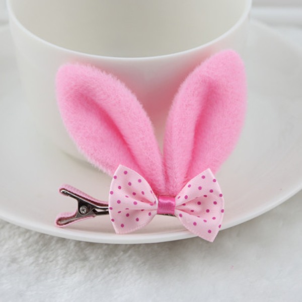 Korean children hair accessories baby accessories three-dimensional plush rabbit ears hairpin Princess clip Korean girl head ornaments