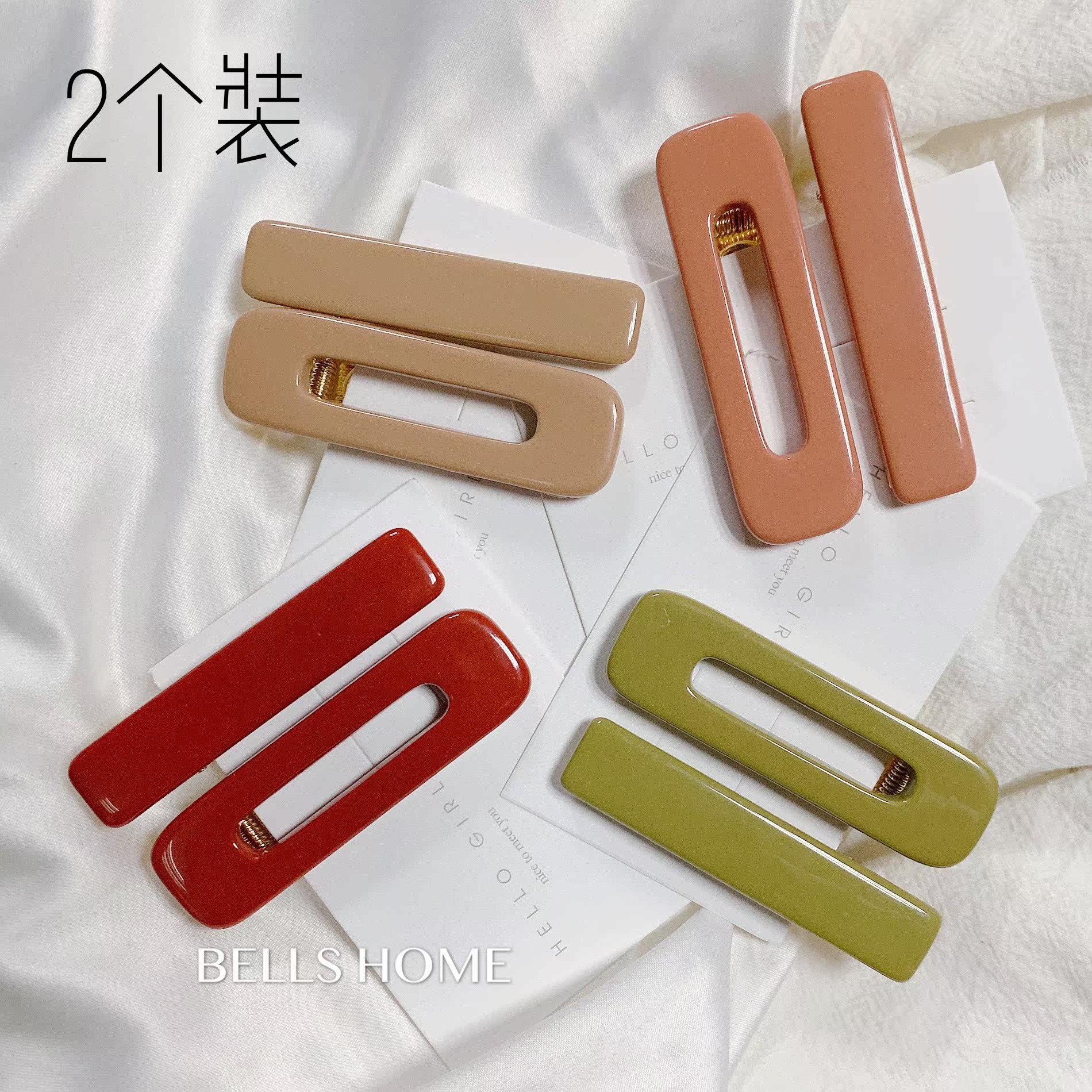 2 suits Autumn and winter Butter Fruit color Texture combination Solid Basics Acrylic Hairpin Duckbill clip temperament Bangsin the Accessories/Fashion Jewelry, Hair Accessories  category - from Buy2taobao.com to provide professional Taobao agent buy service