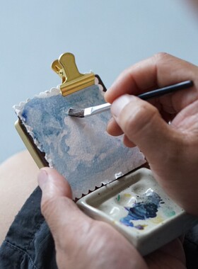 可爱迷你ins风旅行写生调色盘画板手工陶艺定制创意美术礼物家居
