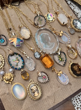 贝玛出品西德琉璃卡梅奥人像项链