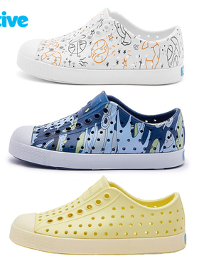 正品native儿童洞洞鞋小孩室内凉鞋男童透气拖鞋女童轻便塑料童鞋