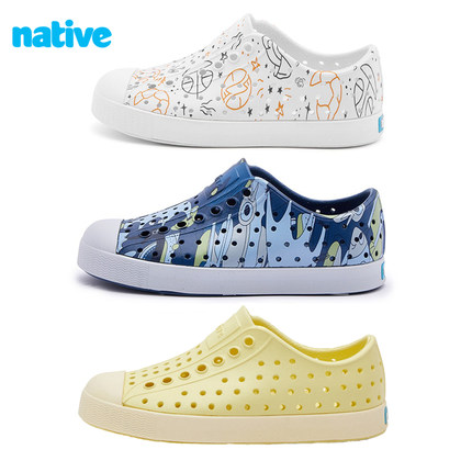 正品native儿童洞洞鞋小孩室内凉鞋男童透气拖鞋女童轻便塑料童鞋