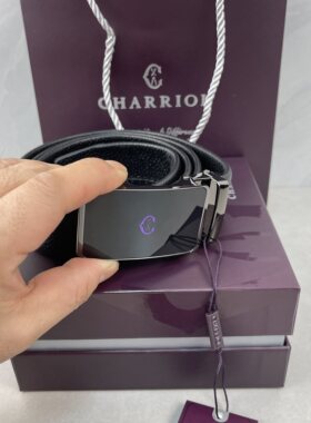 正品夏利豪商场撤柜清仓男士真皮自动扣腰带商务百搭牛皮黑色皮带