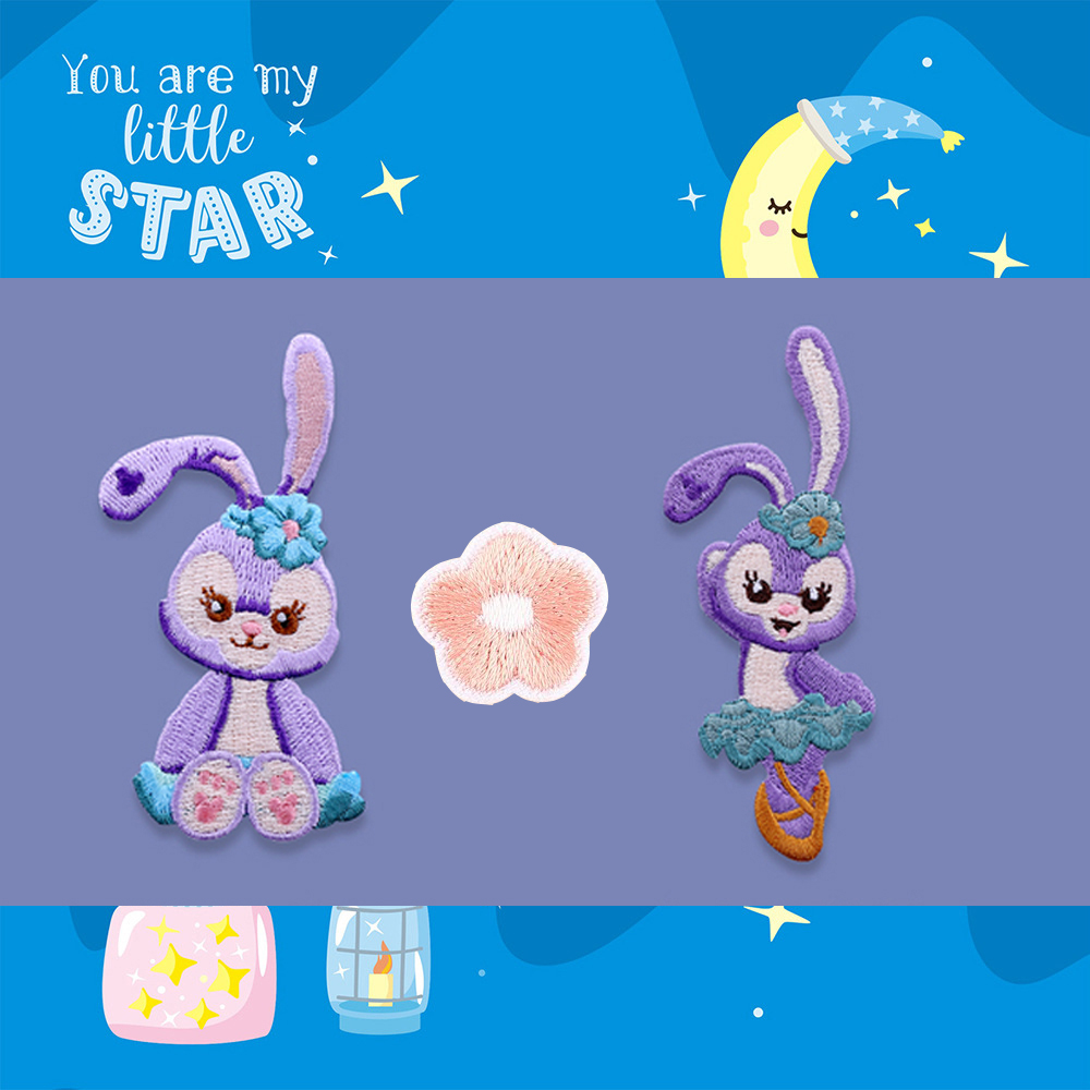 自粘款星黛露兔子达菲熊雪莉小花龙骧包手机壳switch装饰补丁贴